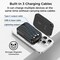 Magnetic Power Bank, 10000mAh Wireless Charging, Fast Charging, Foldable Stand, Strong Magnet, 3 Built-in Cables, LED Digital display, for iPhone 16/15/14/13/12 Series.